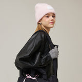 Fingerhole Touch Long Gloves
