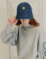 SM:]E DENIM ROUND BUCKETHAT INDIGO (6691415064694)