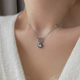 s-eh アンティークシンプルハートトグルバーネックレス/ s-eh Antique Simple Heart Toggle Bar Necklace