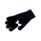 Ribbon Angora Beanie &Gloves [White Ribbon]