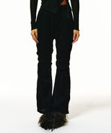 221-WAVE KNIT RIBBON BOOT CUT PANTS (6677538930806)