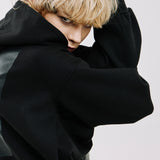 オーバーフィットプリンティングパーカー/OVERFIT PRINTING HOODIE-BLACK