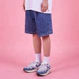 One Tuck Washing Denim Half Pants (2color)