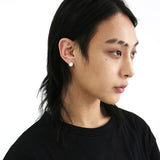 アストロ着用フリンキュービックイヤリング - ブラック/Astro Wear Flint Cubic Earrings - Black (6675268272246)