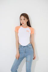 NNYラグランクロップTシャツ/TOP(9246) NNY Nagran Crop Tee