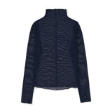 Layered See-through Top [NAVY] (6638340964470)
