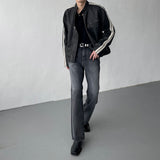 オールブラッシュバックスリットブーツカットデニム/MG608 All Brush Back Slit Bootcut Denim
