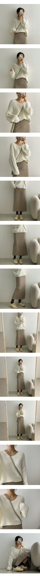 ビランバックオープンロングスカート / Viran back open long skirt