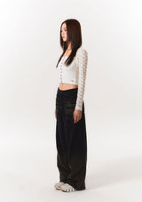 lace bolero hook top - ivory