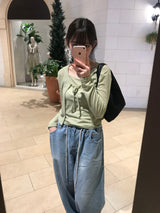 リボンカーディガンノースリーブセット