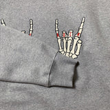 HAND SIGN SWEAT SHIRT GRAY (6614595731574)