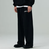 ツータックワイドスウェットパンツ/TWO TUCK WIDE SWEAT PANTS-BLACK