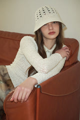 FLYNN bucket hat_ivory