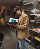 ローラヒドゥンツーボタンブレザー (2 color)