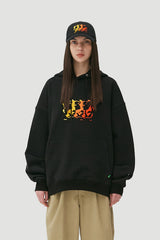 Flame Bear Hoodie_Black (6684841640054)