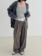 アルパカウールボクシーカーディガン / Alpaca wool boxy cardigan (4color)