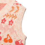 チェリーパターンニットベスト/ CHERRY PATTERN KNIT VEST [PINK]