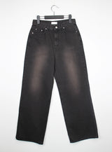 ブラウンウォッシュドデニムトラウザーズ / Brown washed denim trousers