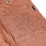 Relaxed Double Knee Jeans - Orange