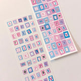 ブックアルファベットステッカー / book alphabet