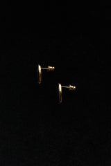 Oval onyx earrings