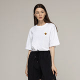 スモールバッグハグフラワービールスマイルショートスリーブTシャツ/Small Back Hug Flower Bear Smile Short-Sleeved T-Shirt