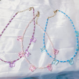 Butterfly beads necklace