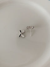 [925silver] アンドリボンピアス / [925silver] And ribbon earrings