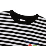 [KIDS] KIRSH X MISAKI KAWAI KIDS ARTWORK STRIPE T-SHIRT [BLACK]