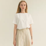 ツーボタンワンタックベルミューダパンツ / Two-Button One Tuck Bermuda Pants (Ivory)