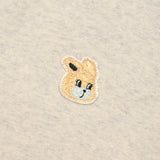 WITTY BUNNY WAPPEN NAPPING HOODIE ZIP UP [OATMEAL]