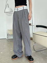 オビカラーマッチングスラックス / Obi color matching slacks (2color)
