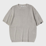 ボリュームラインハーフスリーブニット/VOLUME LINE HALF SLEEVE KNIT (GREISH BEIGE)