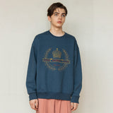 GHCリボンスウェットシャツ/GHC RIBBON SWEATSHIRT_VINTAGE BLUE