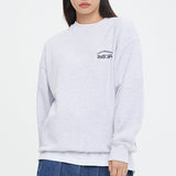フラワーリボンスウェットシャツ/FLOWER RIBBON SWEAT SHIRT_LIGHT GREY