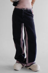 ピンクラインデニムパンツ / pink line denim pants