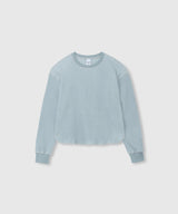 WAFFLE CUTTING LONG SLEEVE_Blue