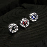 サンライトS1ジェムストーンシルバースタッズイヤリング / Sunlight-S1 Gemstone silver stud earring (4593358209142)