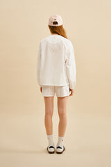 チェリーアーチロゴウーブンピストトップ／CHERRY ARCH LOGO WOVEN PISTE TOP [WHITE]