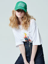 [ENJOY YOUR MEAL] CAMPAIGN 1/2 T-SHIRT ICE CREAM_WHITE (6582792945782)