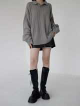 ケーブルカラーニット / Cable collar knit (4color)