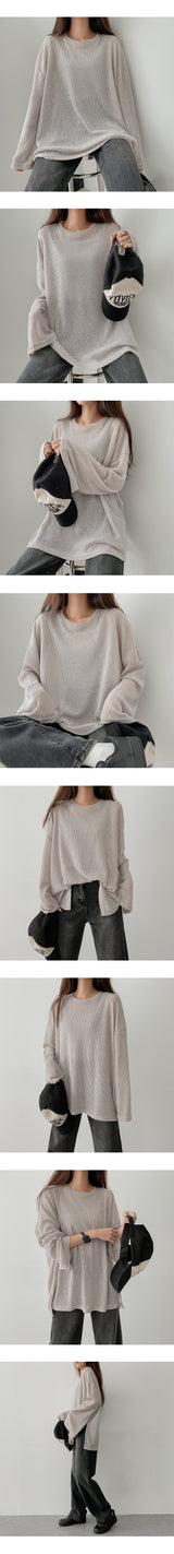ミルクニット長袖Tシャツ