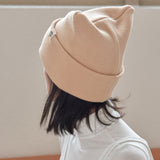 VA Label Square Beanie / Beige