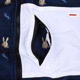 ロイヤルフリースフードジャケット / BSR2223FWJK103 ROYAL FLEECE HOODED JACKET MINI BEAR RABBIT NAVY