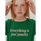 レギュラーフィットツートーンプリントTシャツ / REGULAR FIT TWO TONE PRINT T-SHIRT_GREEN