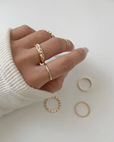 [8セット] デイリーチェーンレイヤードリングセット / [8 set] Daily Chain Layered Ring Set
