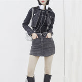 ピアスチェーンリボンミニショルダーバッグ