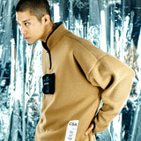 [UNISEX]“SECURITY” Cyclist Half-Zip Pullover (Brown) (6655771607158)