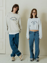 Women Bon Vivant Crop Crewneck_Melange Gray