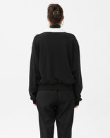 TYPO LOGO HALF ZIPUP SWEATSHIRT-BLACK (6604484345974)